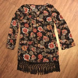 Tassel paisley dress